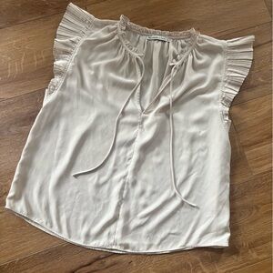 A&F Ruffle Angel Sleeve Top